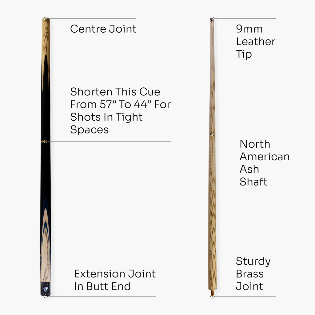 Jonny 8 Ball adjustable 57-inch 3-piece cue and hard case