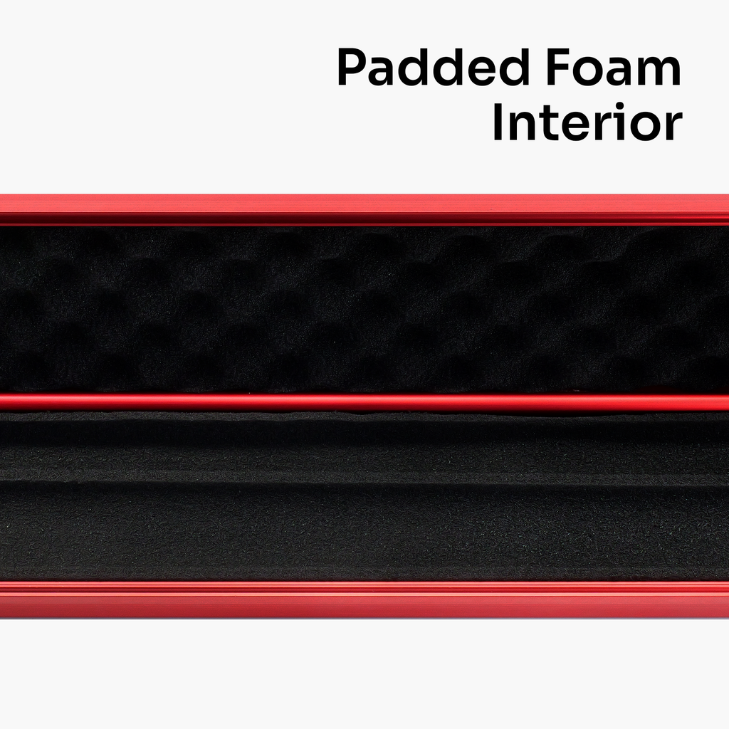 Silver Stripe Pro Aluminium Premium 3/4 Snooker and Pool Cue Case - Holds 1 x 3/4 Joint Cue + Extensions