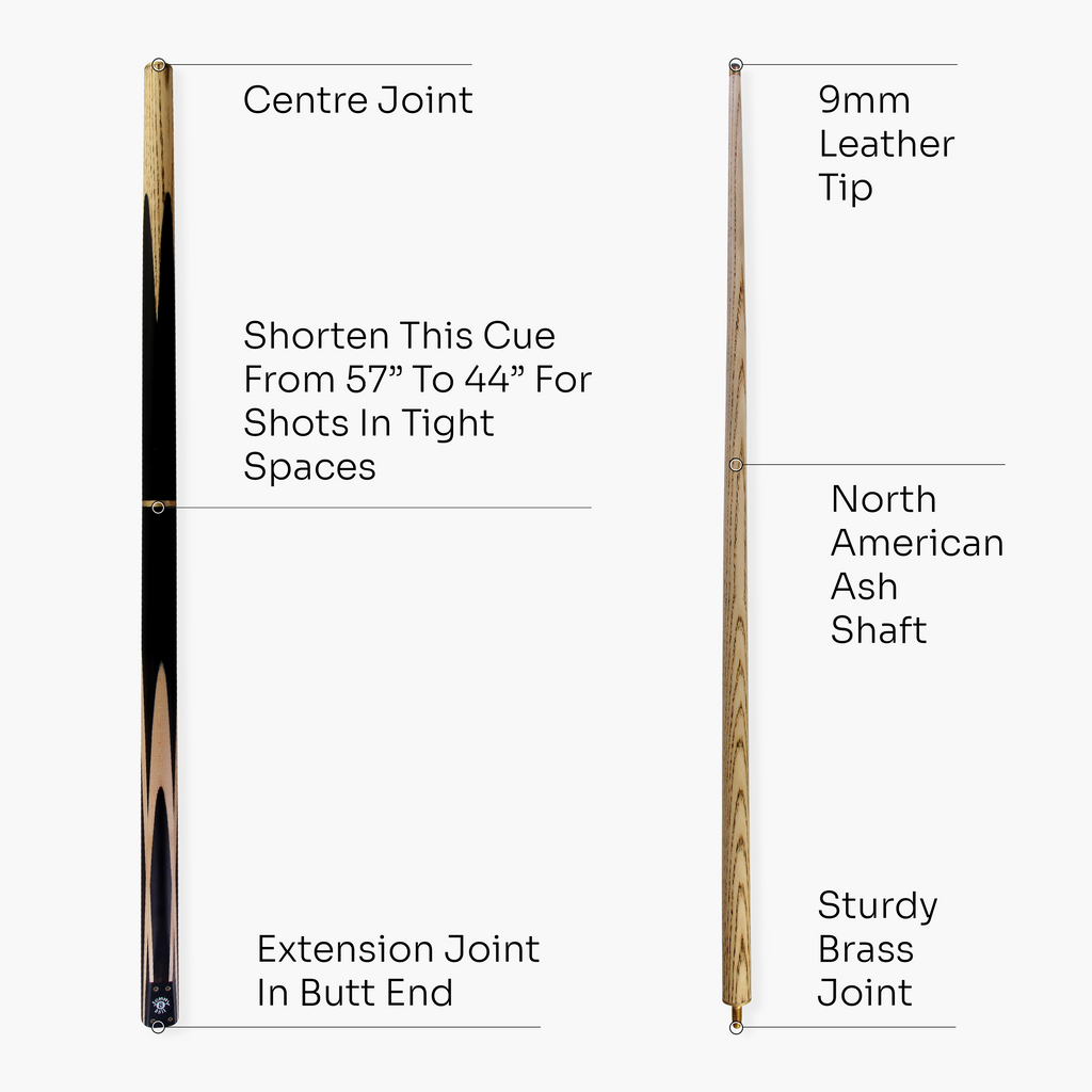 Jonny 8 Ball adjustable 57-inch 3-piece cue and hard case