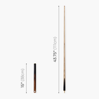 PRO147 Pearl Series Fire 57 Inch 3/4 Jointed Snooker Pool Cue 9.5mm Pro Leather Tip