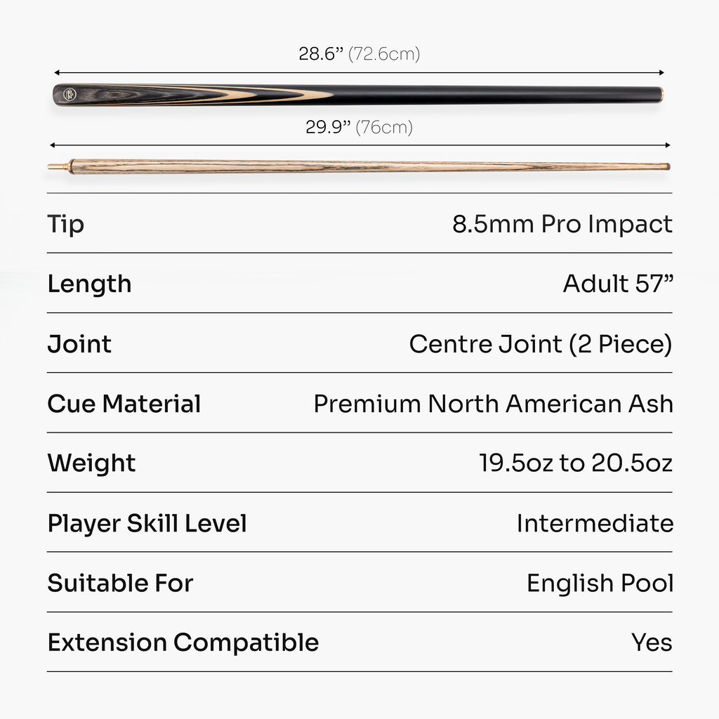 Baize Master Blackline Classic pool cue and case set
