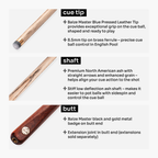 Baize Master Crimson Marksman cue and case set Cue + Case