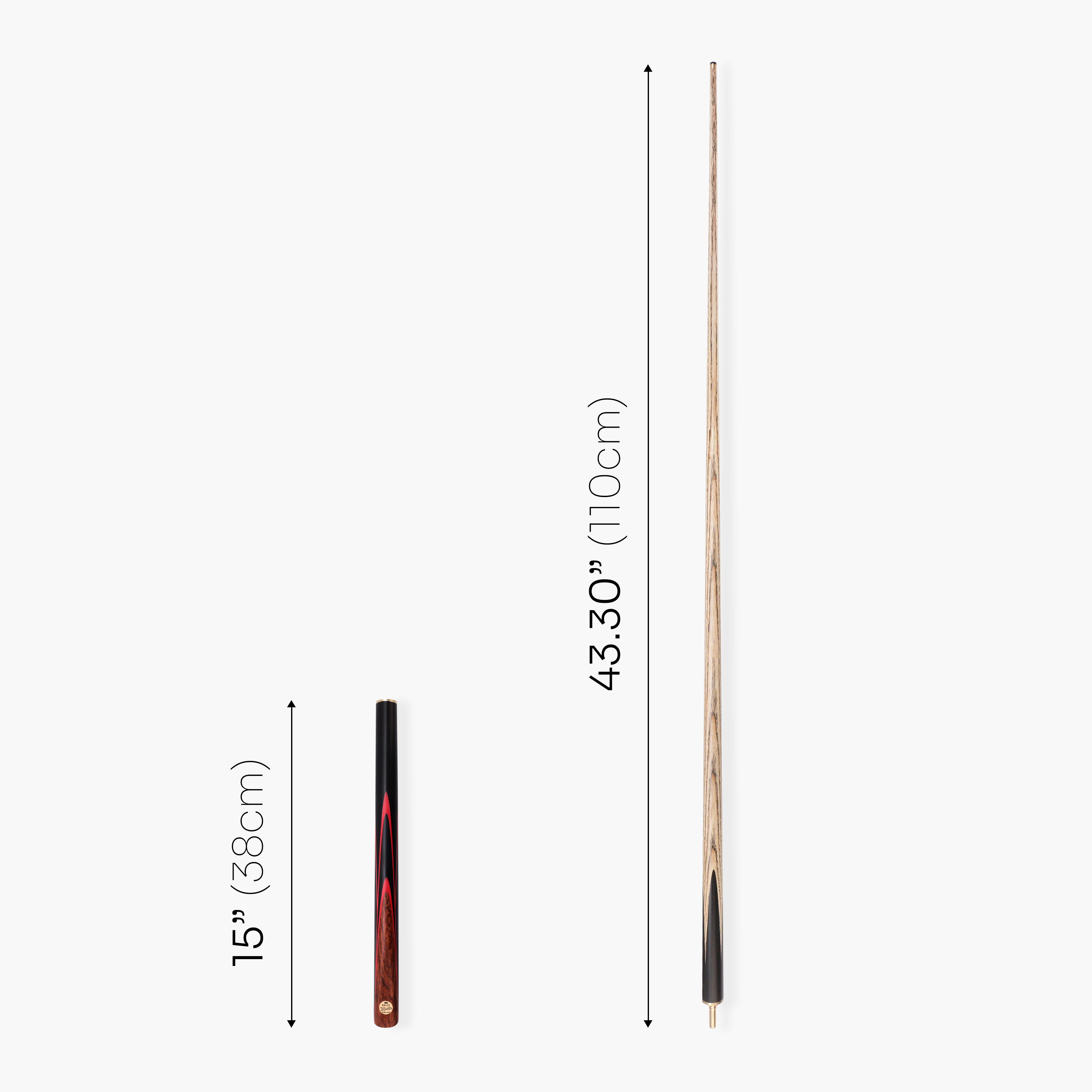 Baize Master Gold Series Red Ascot 3/4 pool cue