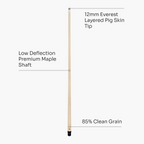 Dynamite Billiards PRO-85 maple shaft - 12mm tip