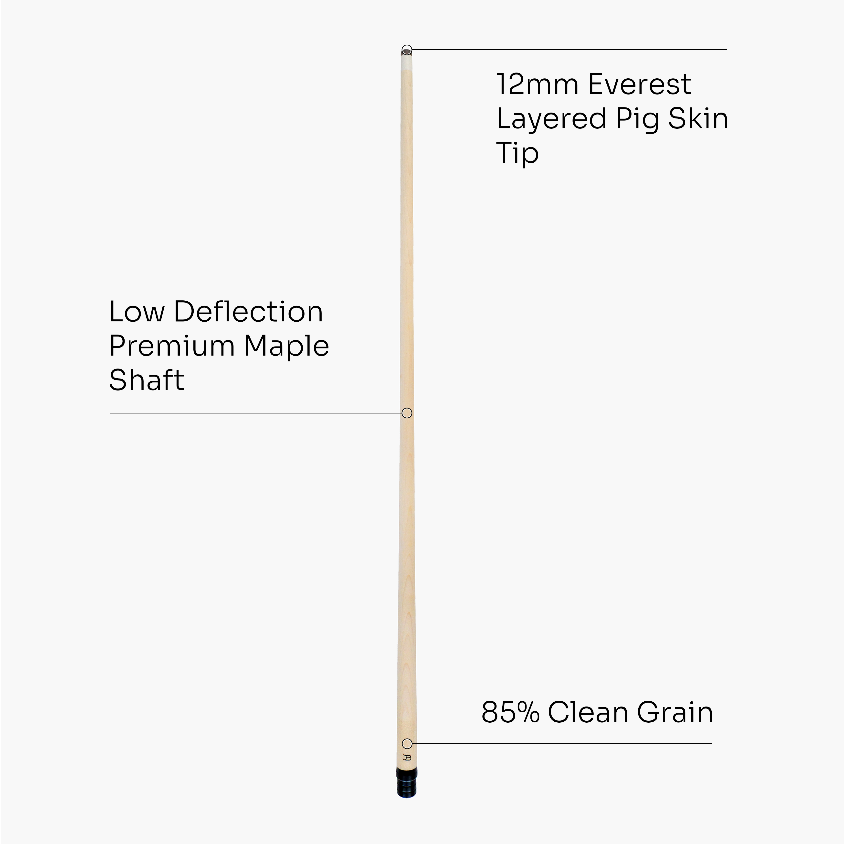 Dynamite Billiards PRO-85 maple shaft - 12mm tip