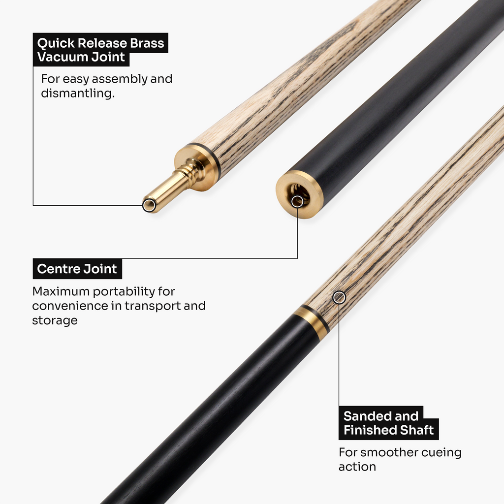 Baize Master Blackline Classic snooker cue and case set