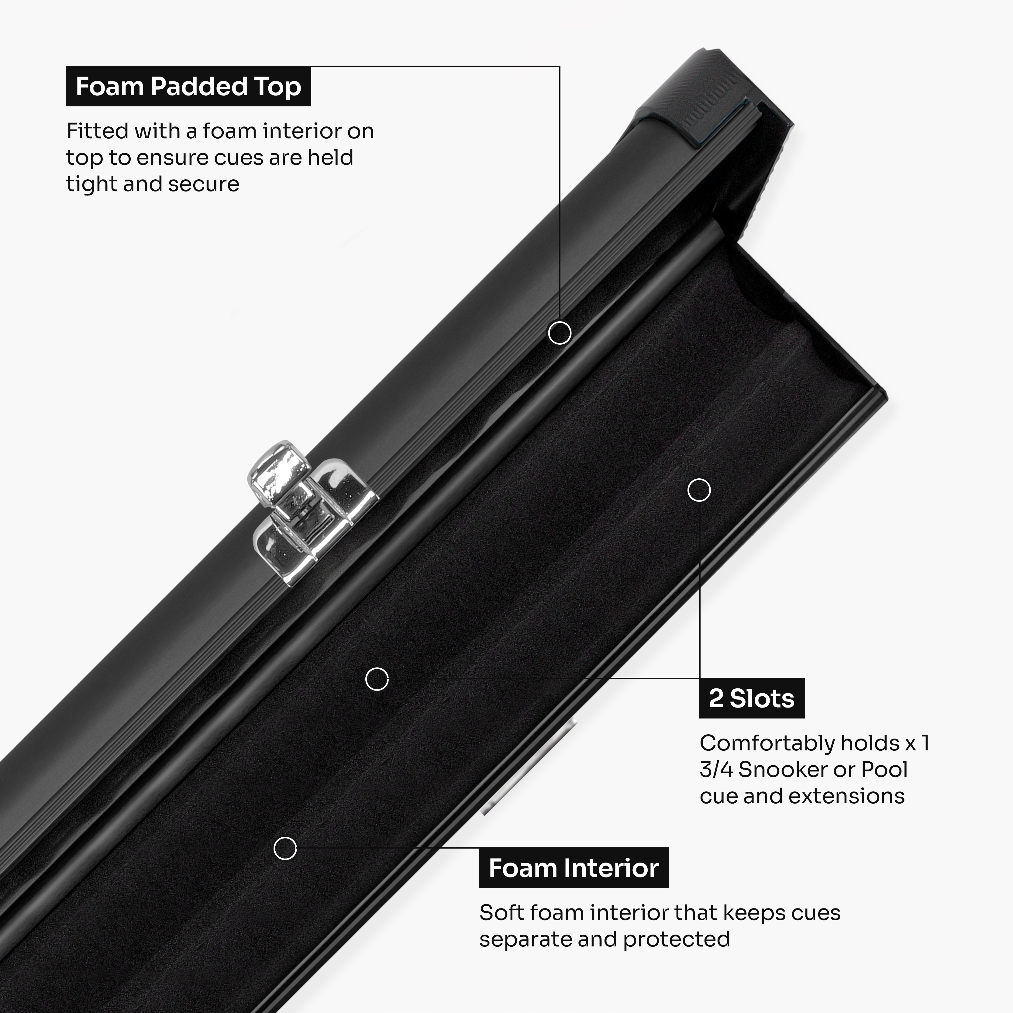 Baize Master Summit 2-slot 3/4 cue case