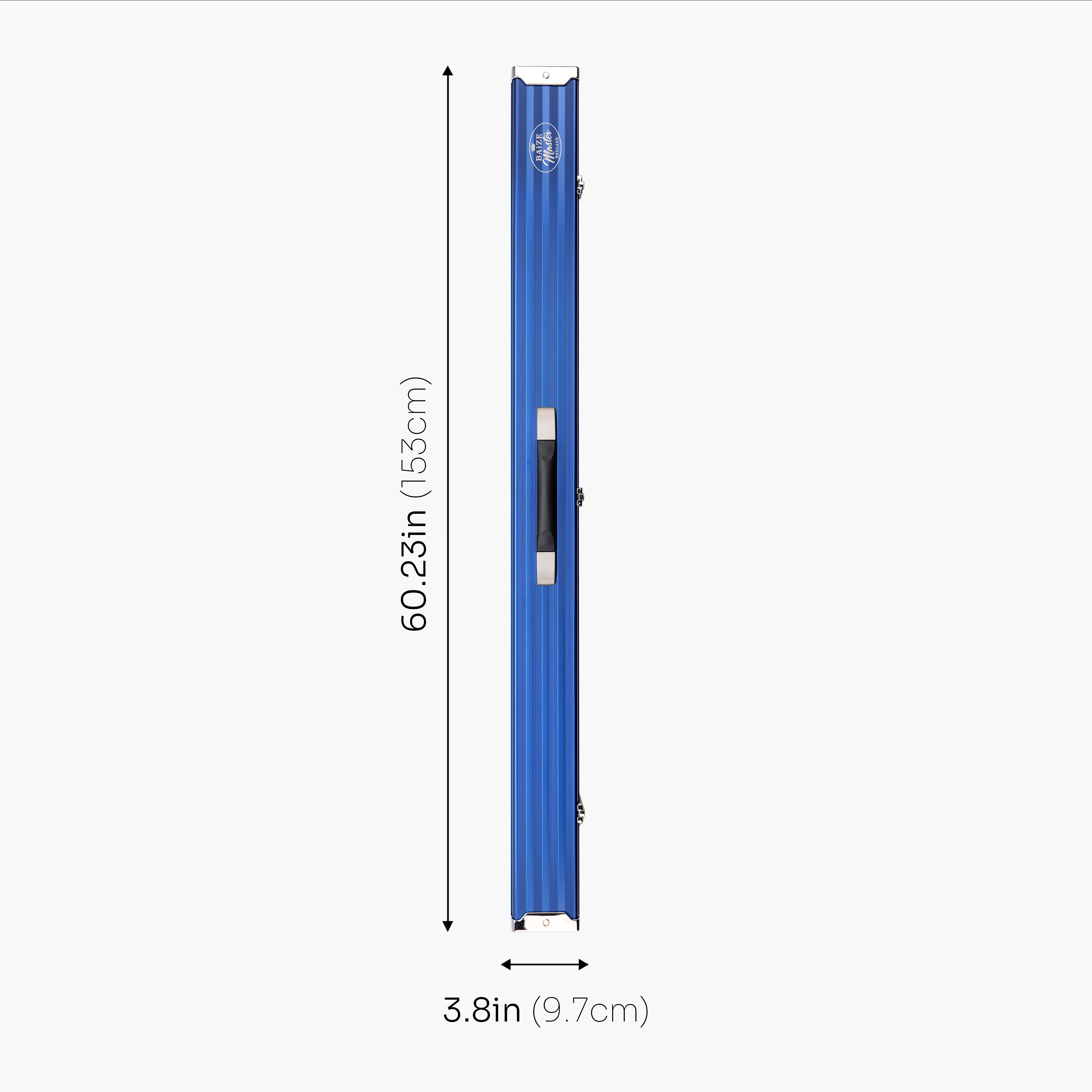 Baize Master Pro Line One Piece Aluminium Snooker Pool Cue Case - Holds Three 1 Piece Cues
