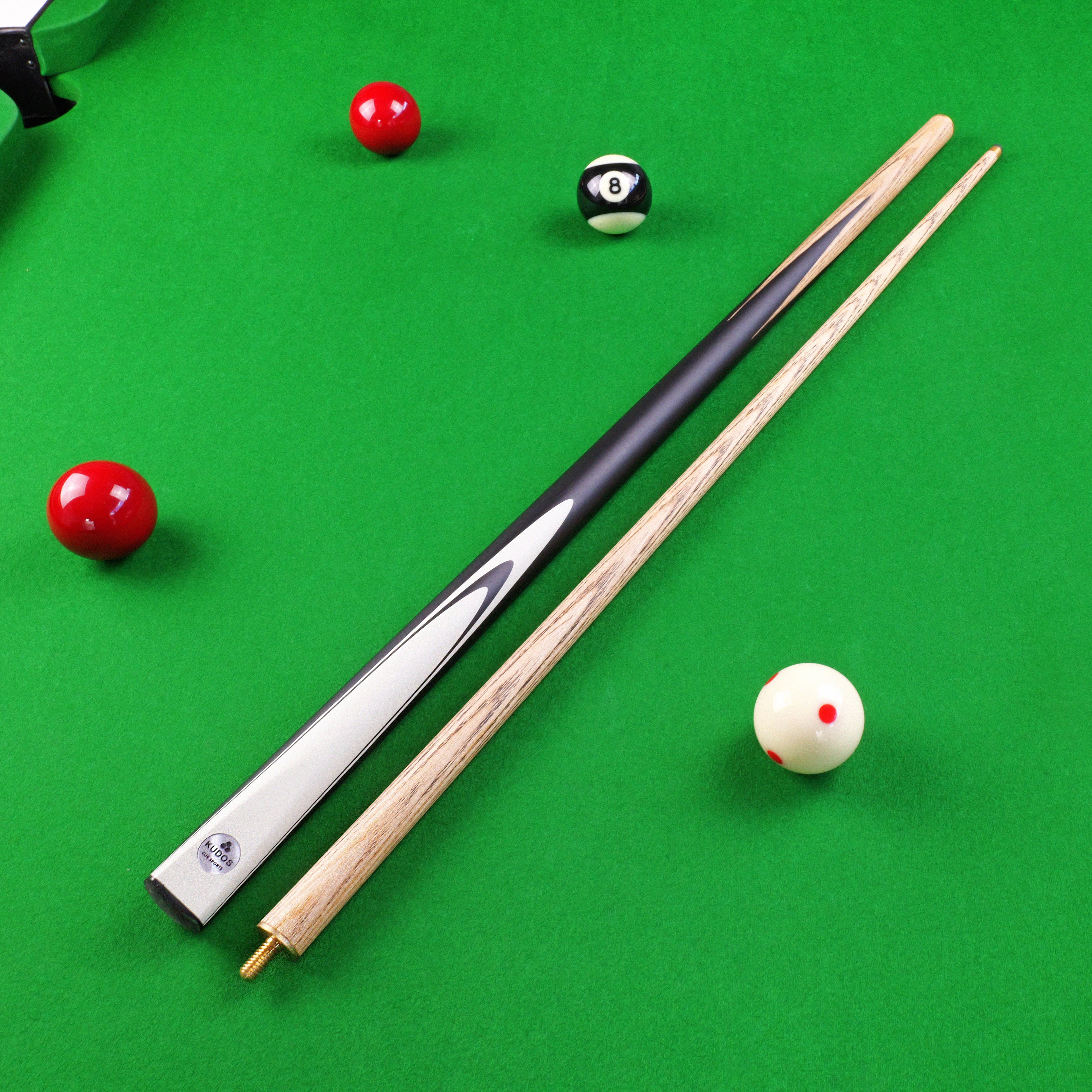 Kudos Pulse 57 Inch 2 Piece Heavyweight Snooker Pool Cue and Case Set 9.5mm Tip