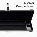 Silver Stripe Pro Aluminium Premium 3/4 Snooker and Pool Cue Case - Holds 1 x 3/4 Joint Cue + Extensions
