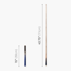 PRO147 TRIUMPH 3/4 Joint Premium Ash Snooker and Pool Cue and Case Set with 9.5mm Professional Layered Tip