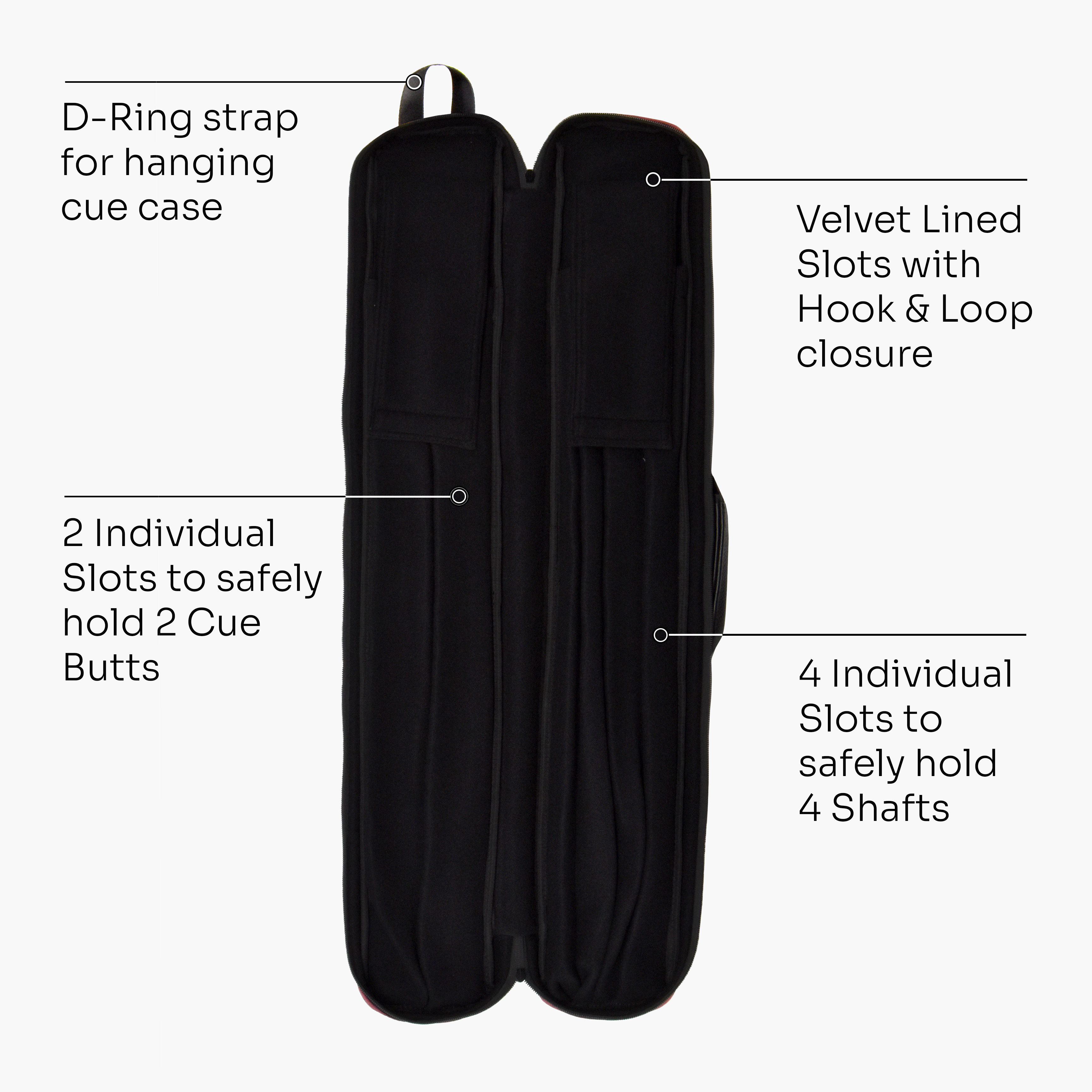 Dynamite Billiards 2x4 American pool cue case