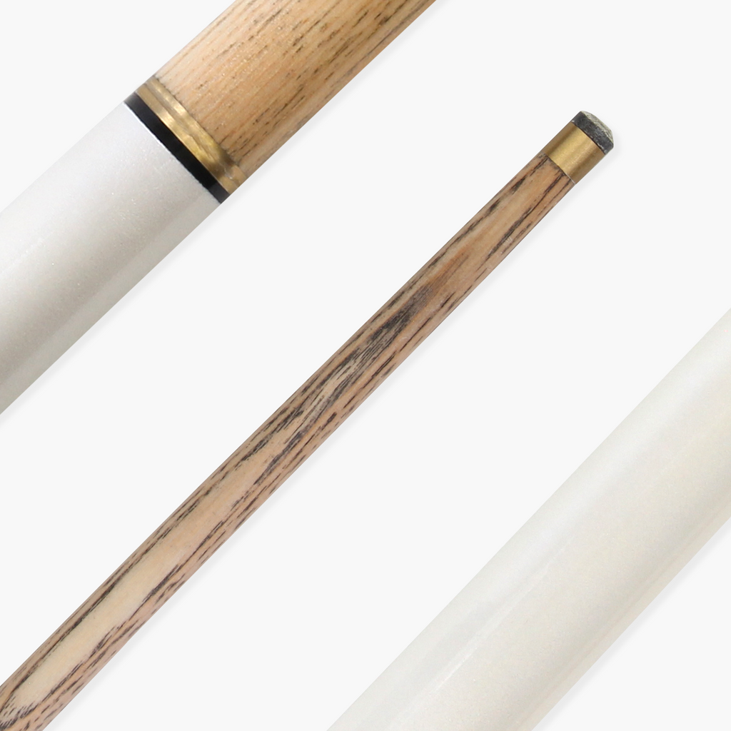 Jonny 8 Ball WHITE JET JUNIOR 48 inch 2pc Ash Pool Snooker Cue - 10mm Tip