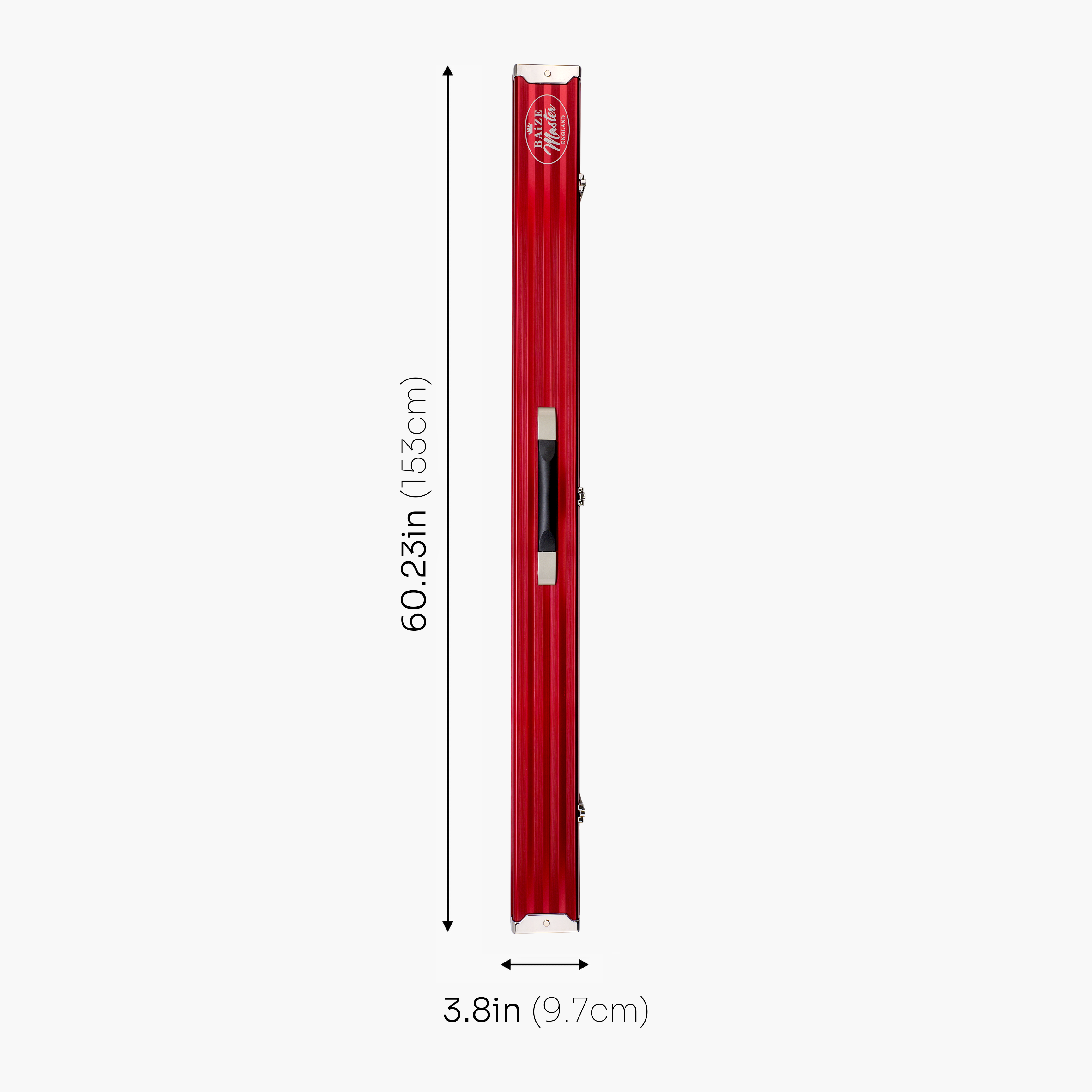 Baize Master Pro Line One Piece Aluminium Snooker Pool Cue Case - Holds Three 1 Piece Cues