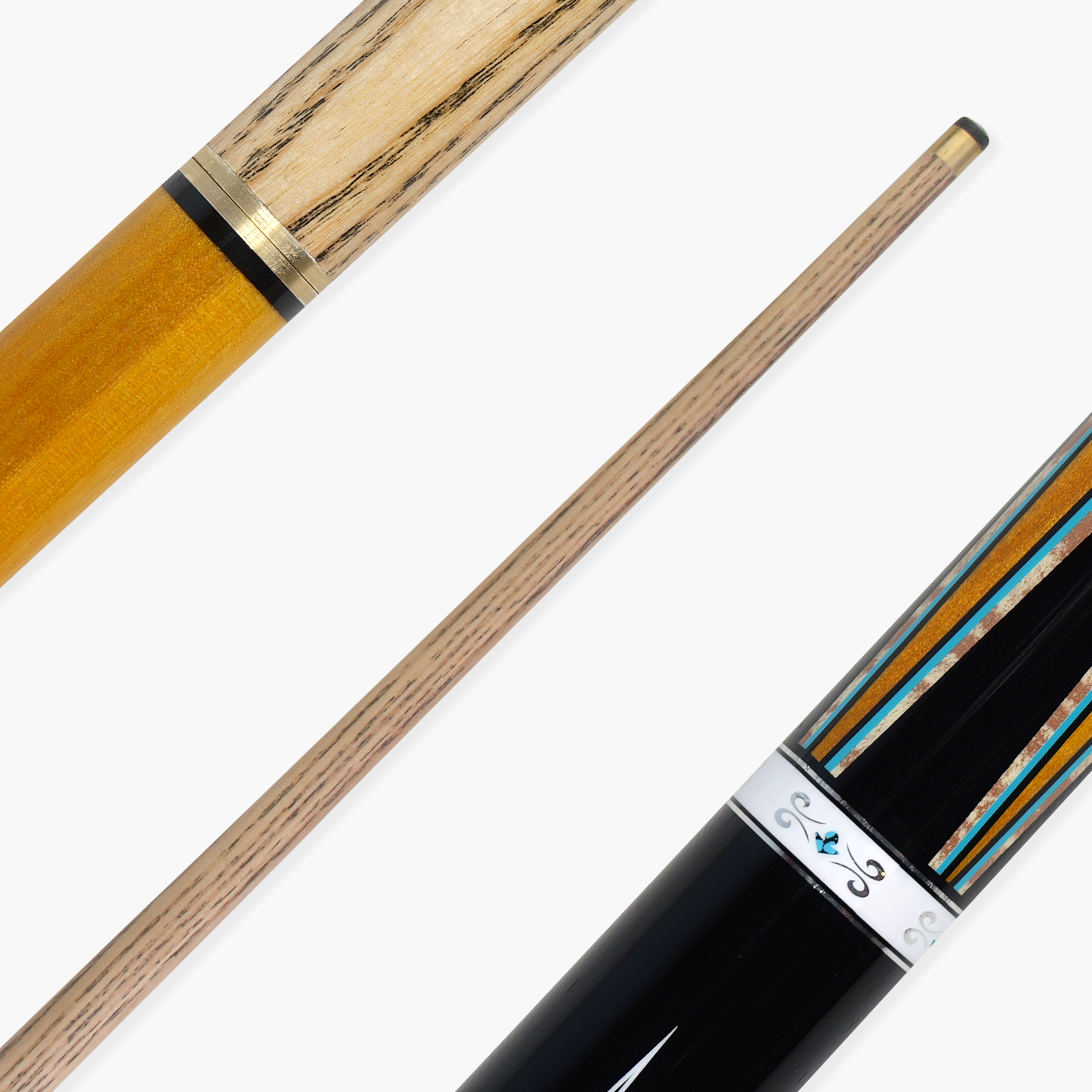 Jonny 8 Ball Black Sun 57-inch 2-piece pool cue