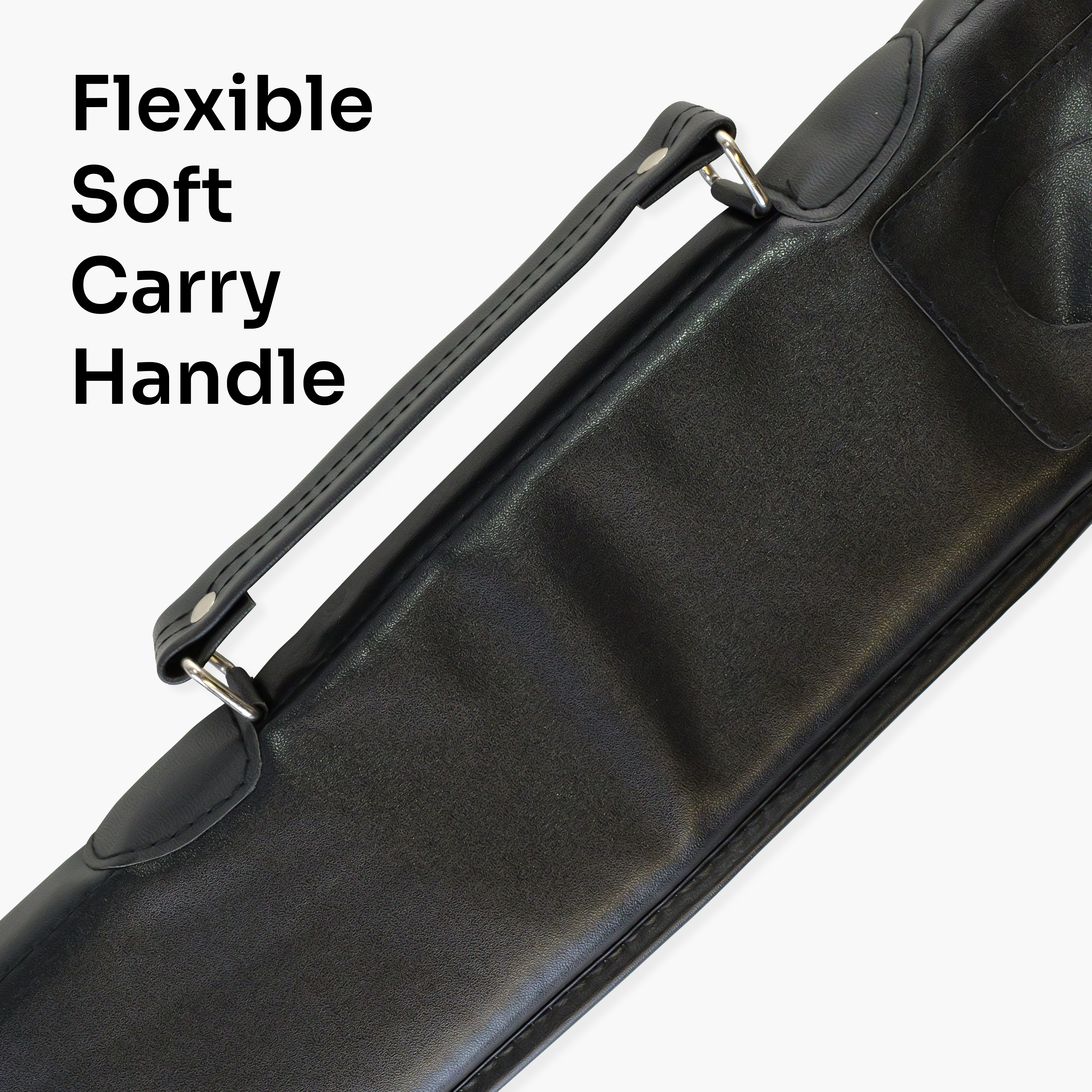 Economy black vinyl 48-inch junior cue case