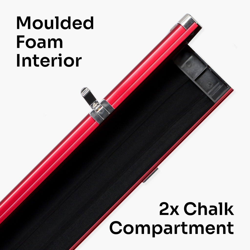 Baize Master Pro Line wide red 3/4 cue case