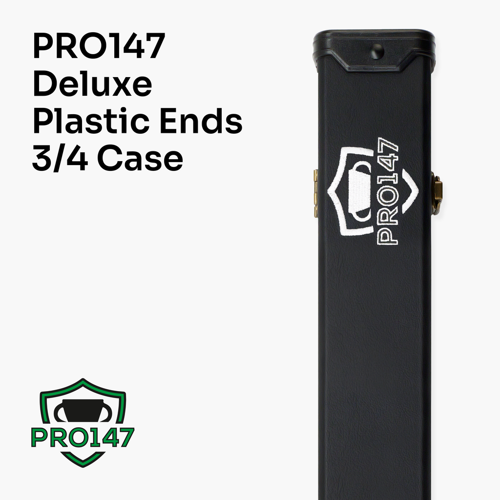 PRO147 Hurricane 57 Inch ¾ Joint Heavy Weight Snooker Pool Cue and Case Set 9.5mm Tip With Mini Butt