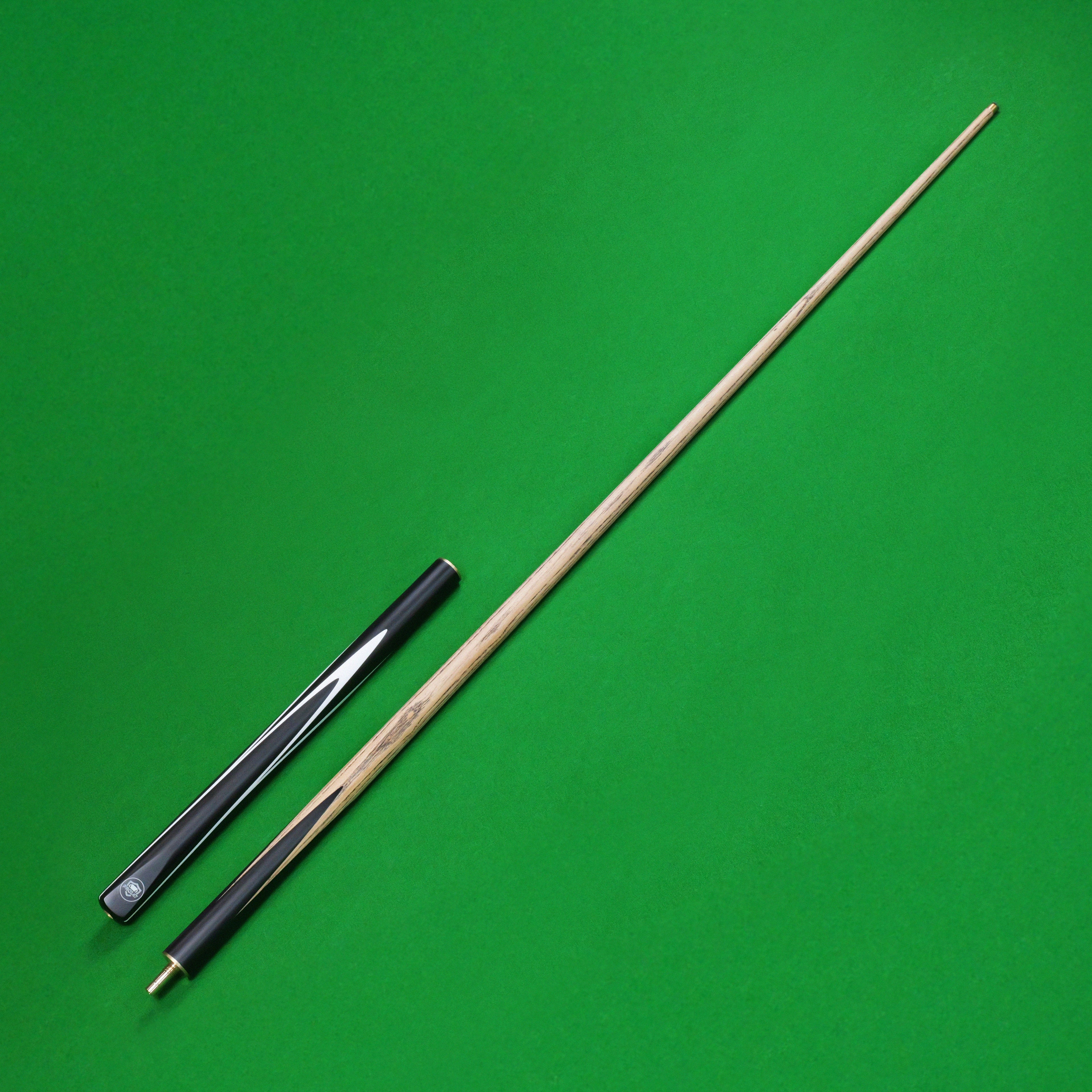 PRO147 Black & White STRIKER 57 Inch 3/4 Snooker Pool Cue with 9.5mm Tip - Mini Butt Included