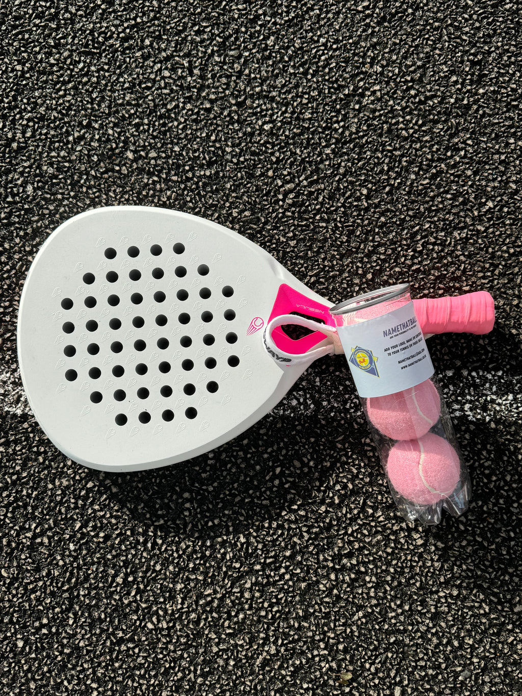 Namethatball -Customised Coloured Padel balls - BABY PINK