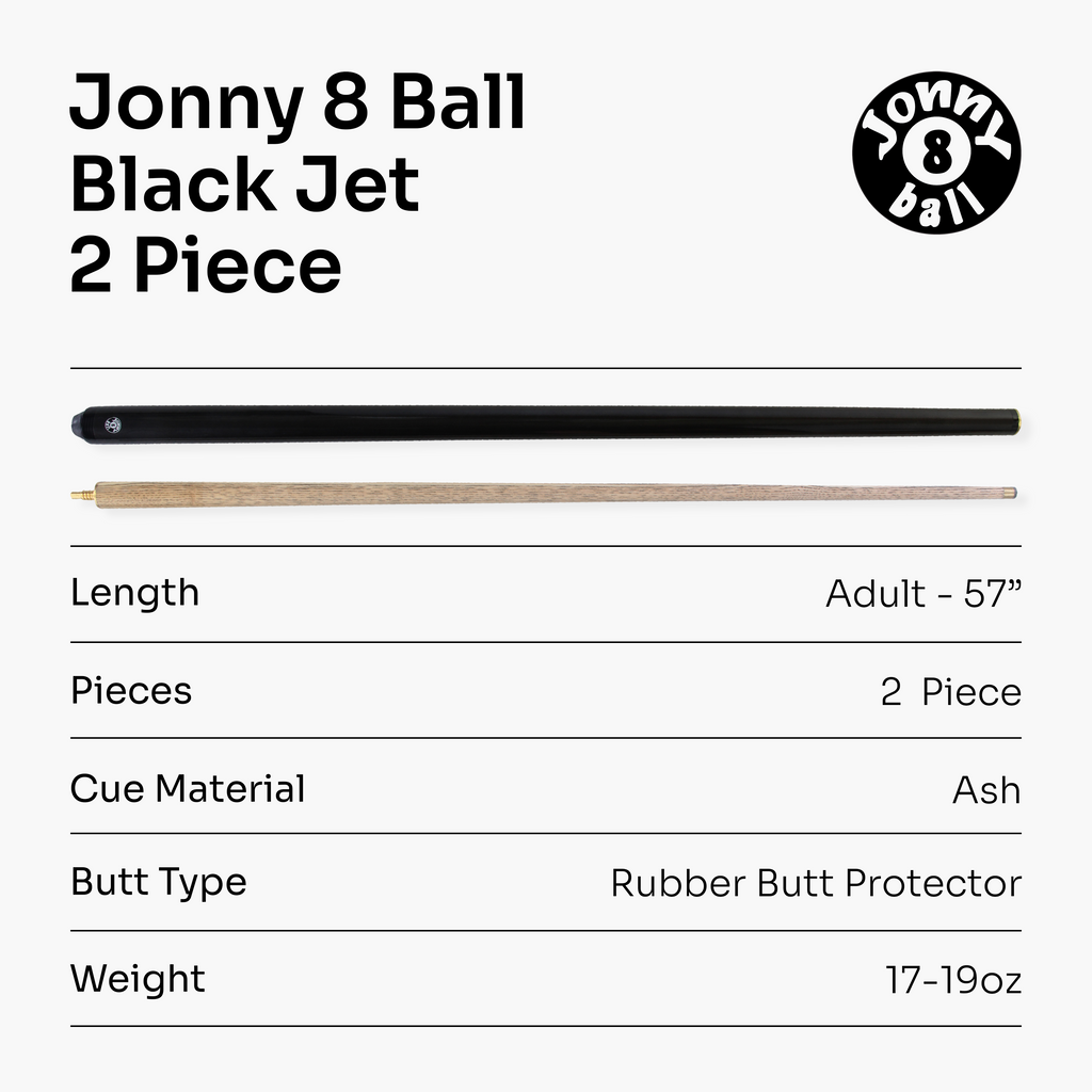 Jonny 8 Ball Black Jet Pro Precision cue and case set