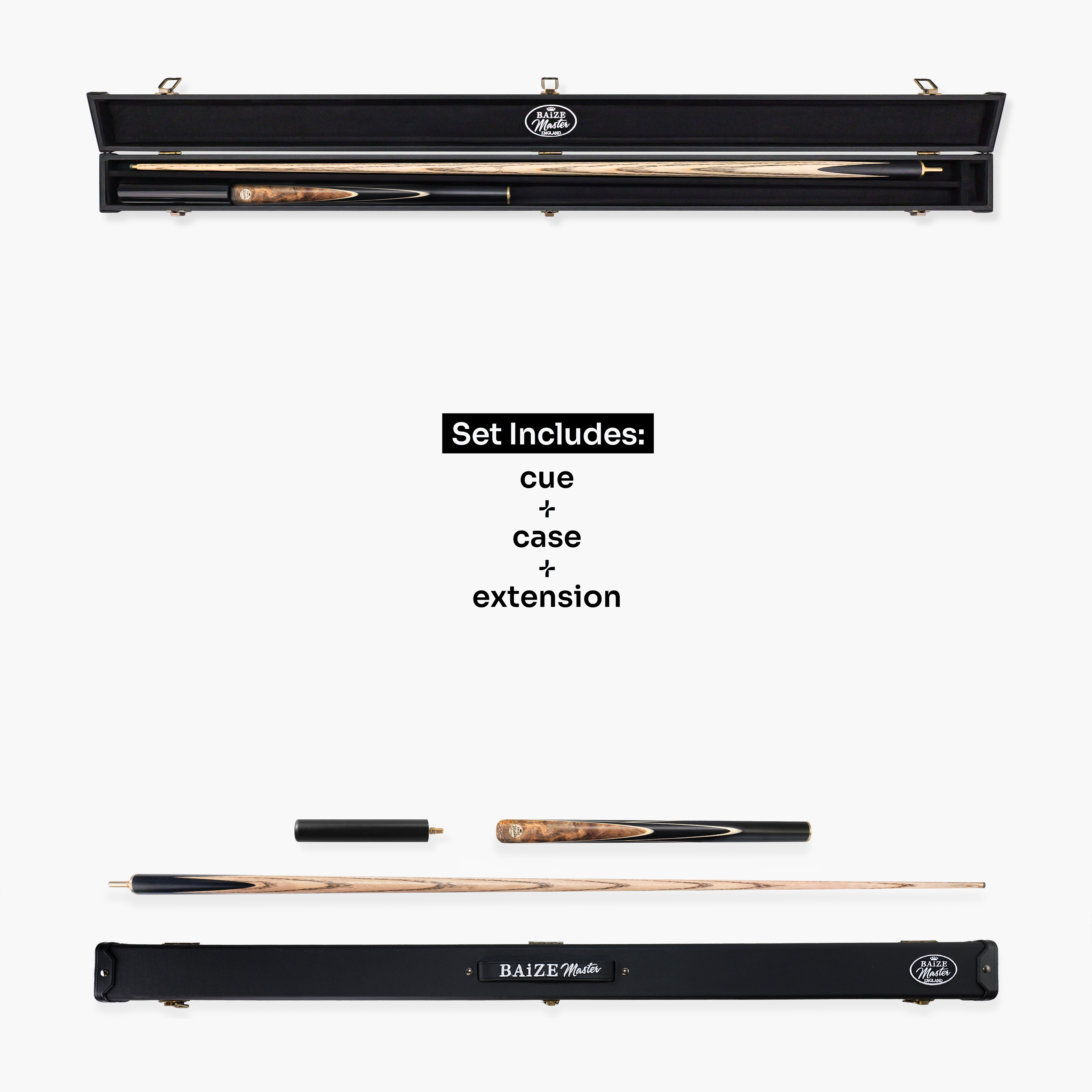 Baize Master Marble Marksman cue and case set
