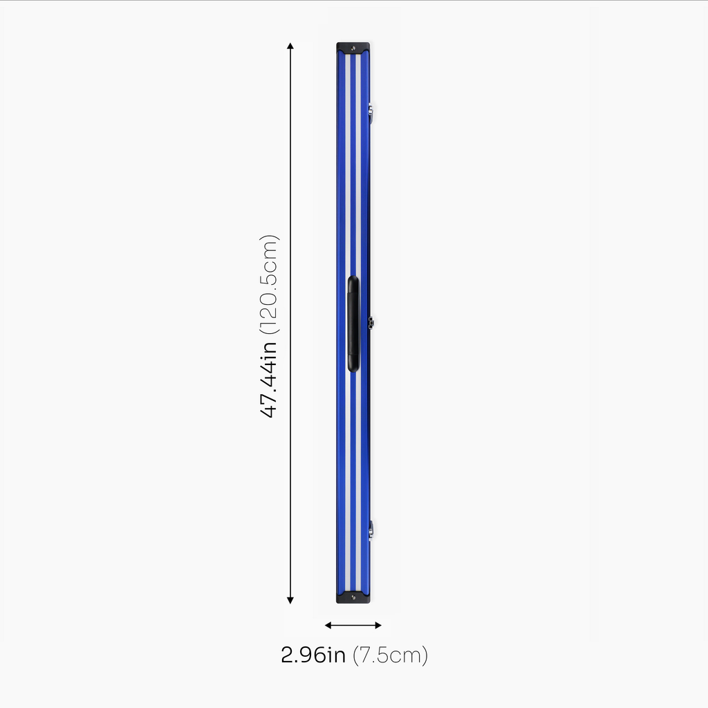 Silver Stripe Pro Aluminium Premium 3/4 Snooker and Pool Cue Case - Holds 1 x 3/4 Joint Cue + Extensions