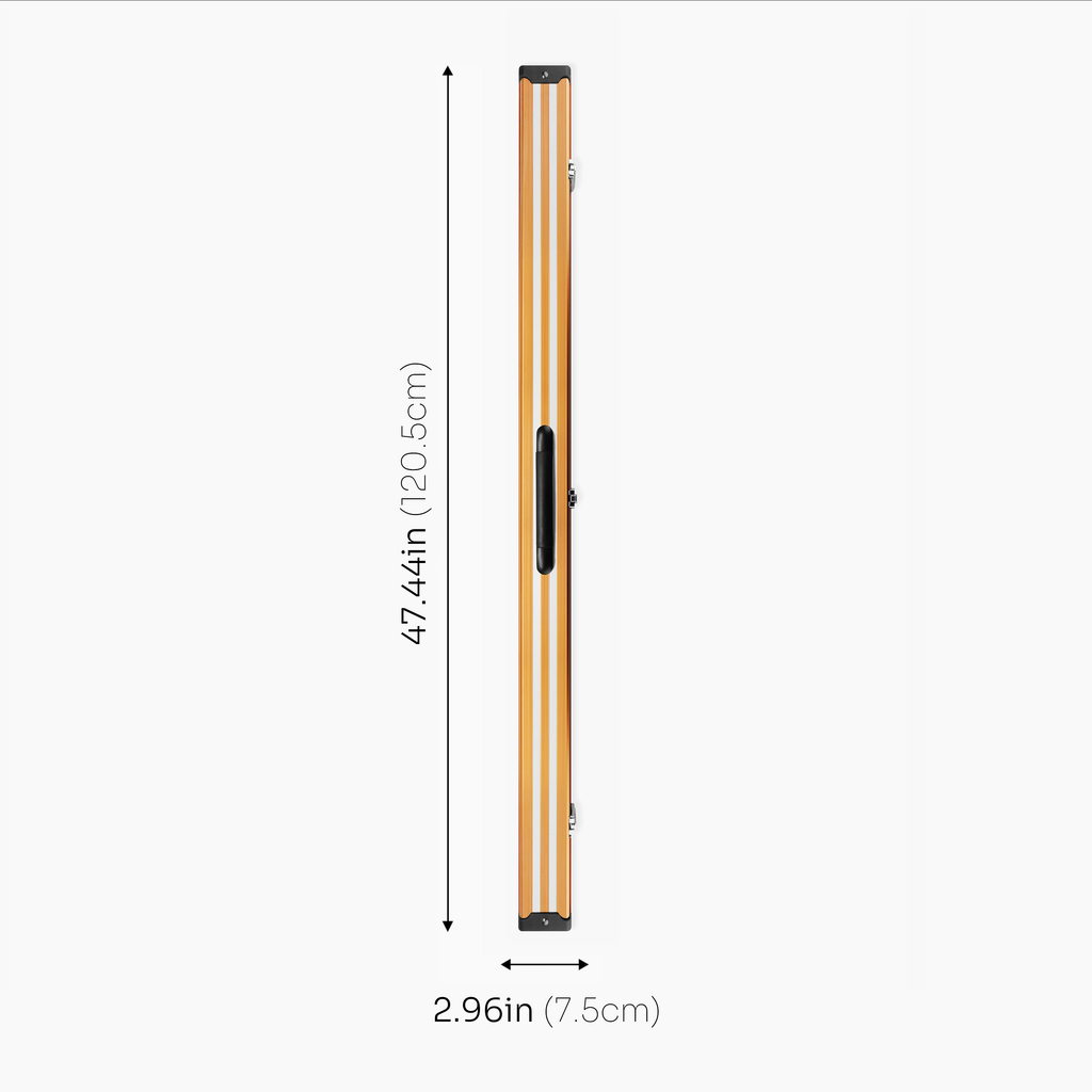 Silver Stripe Pro Aluminium Premium 3/4 Snooker and Pool Cue Case - Holds 1 x 3/4 Joint Cue + Extensions