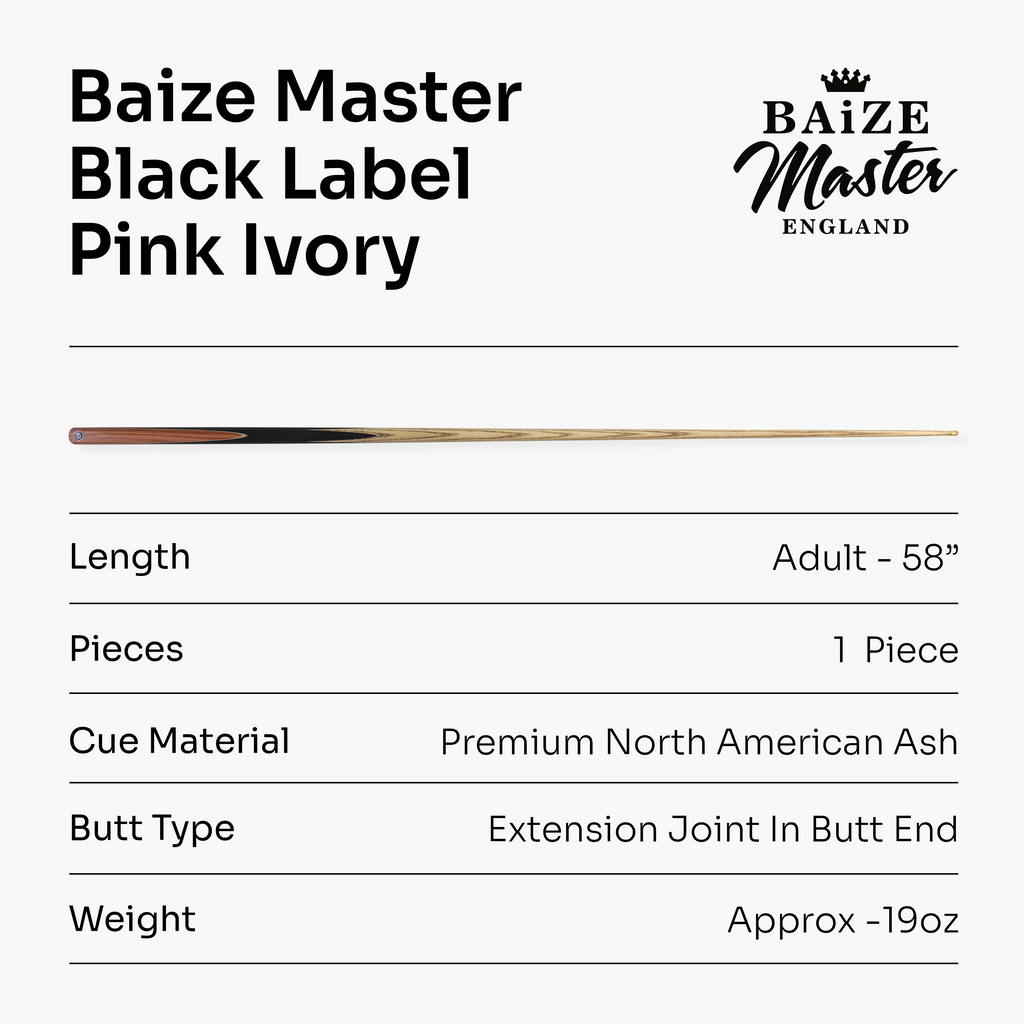 Baize Master Black Label 58-inch snooker cue