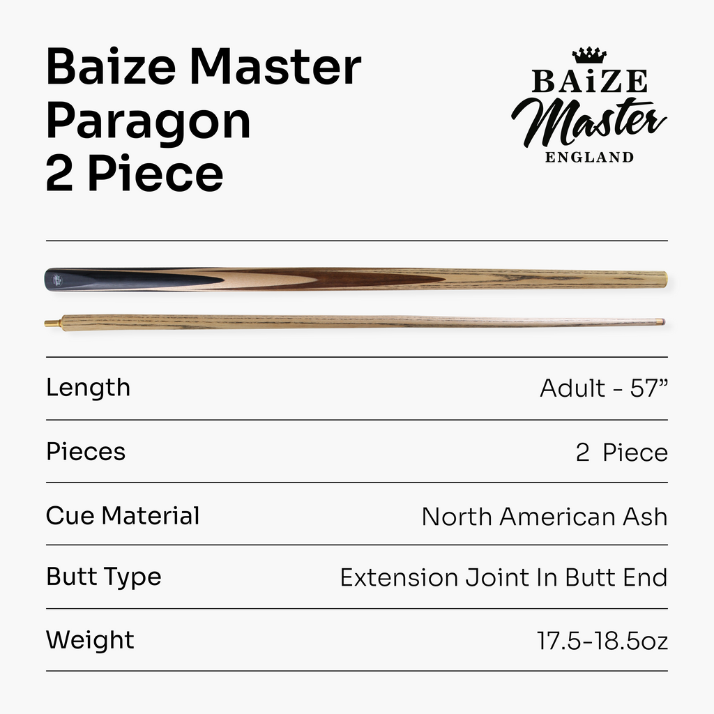 Baize Master Paragon 57-inch 2-piece cue - 9.3mm tip