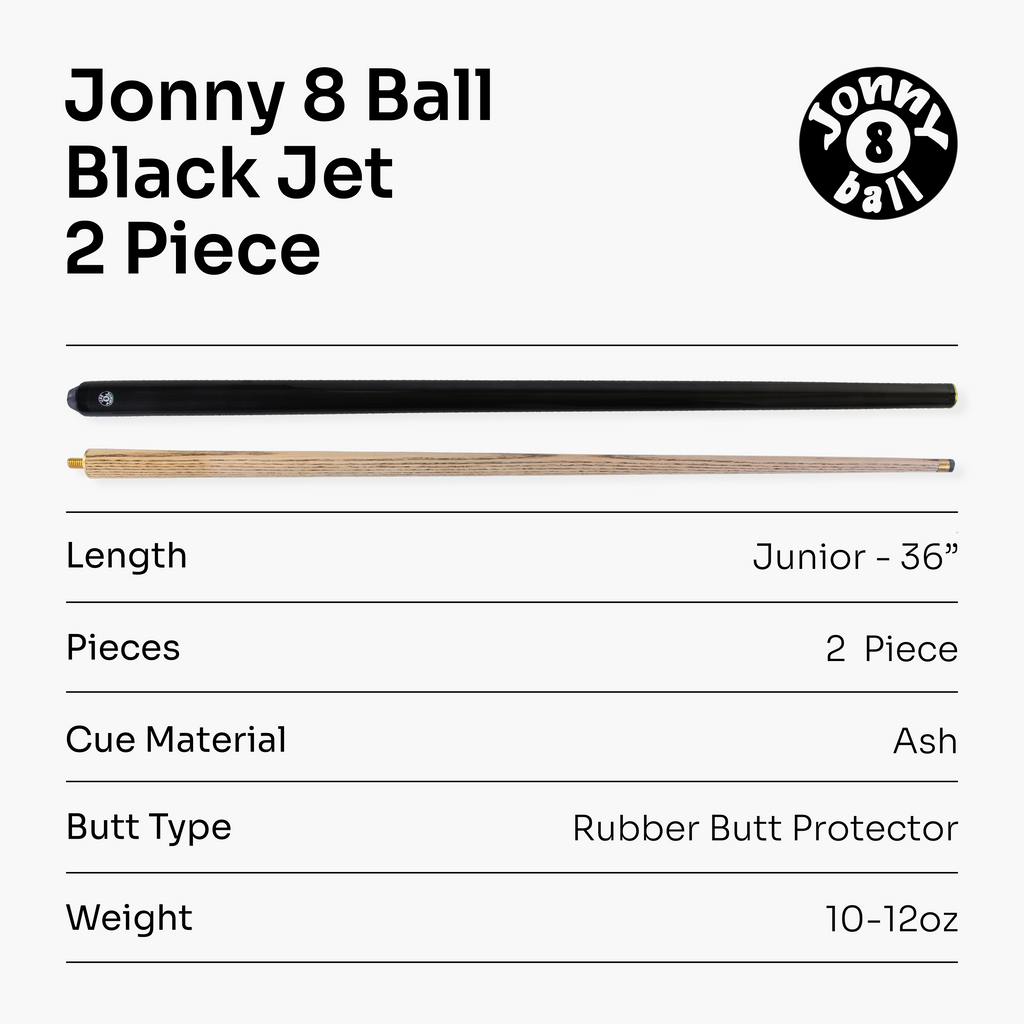 Jonny 8 Ball Black Jet 36-inch junior cue