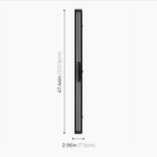 Silver Stripe Pro Aluminium Premium 3/4 Snooker and Pool Cue Case - Holds 1 x 3/4 Joint Cue + Extensions