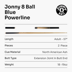 Jonny 8 Ball traditional 57-inch 3/4 cue with mini butt