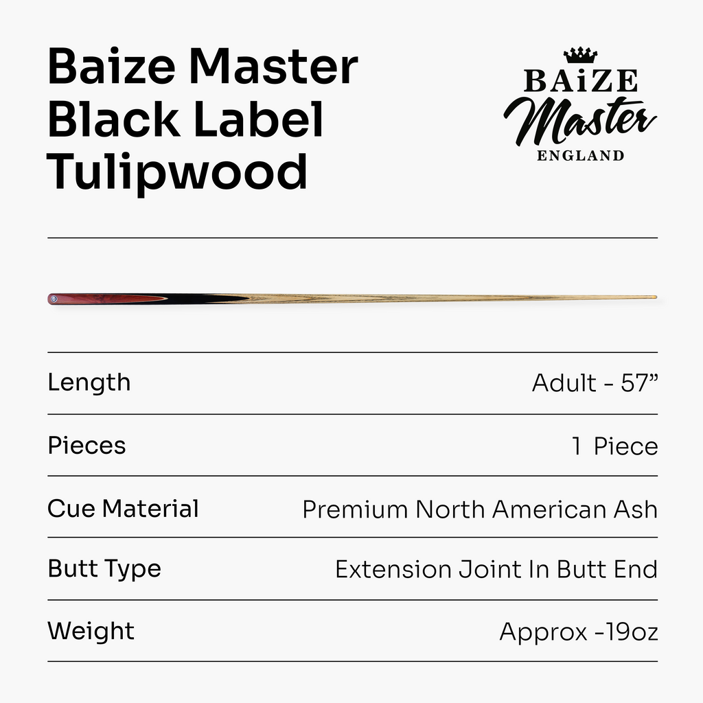 Baize Master Black Label 57-inch pool cue