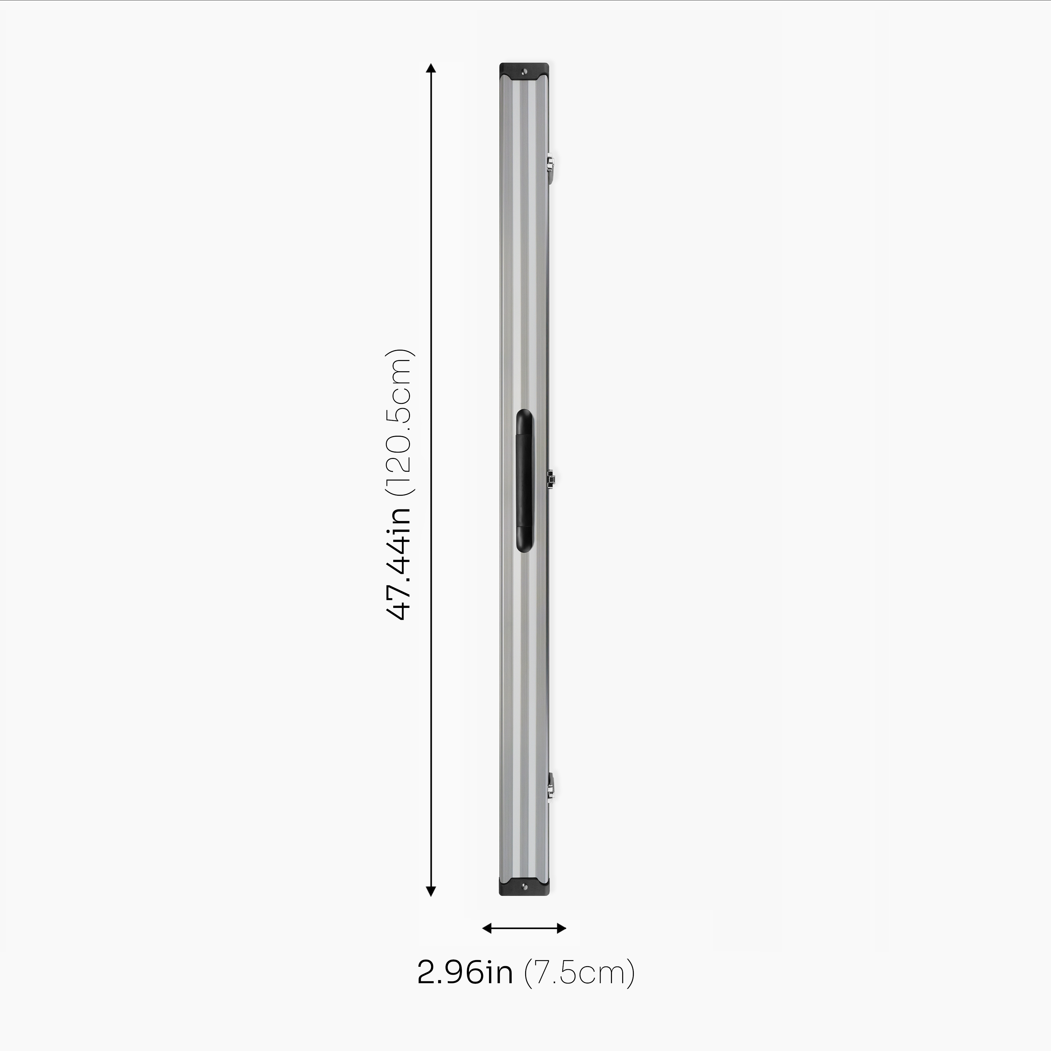 Silver Stripe Pro Aluminium Premium 3/4 Snooker and Pool Cue Case - Holds 1 x 3/4 Joint Cue + Extensions