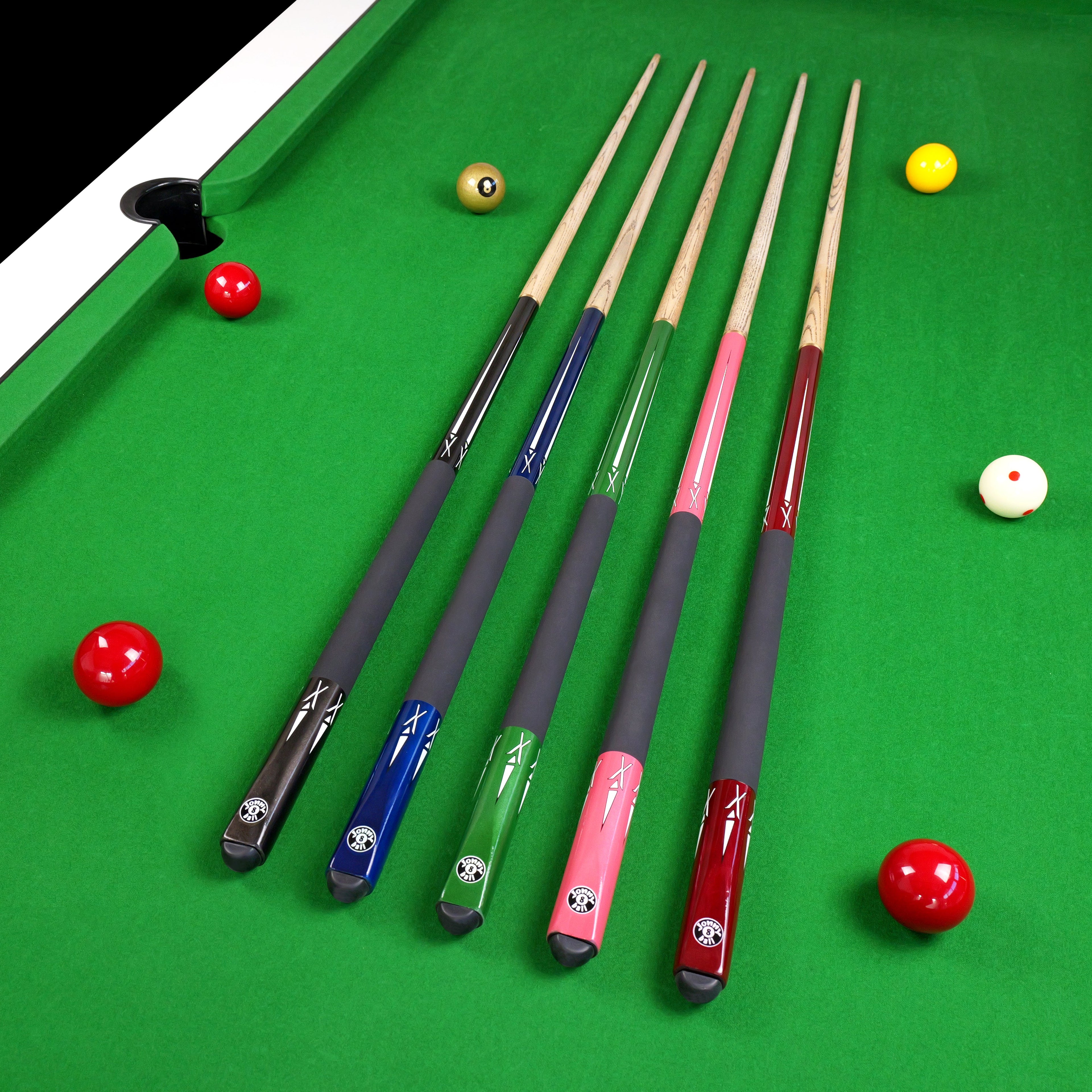 Jonny 8 Ball PINK TORPEDO 48 Inch 2 Piece Junior Kids Snooker Pool Cue 9.5mm Tip