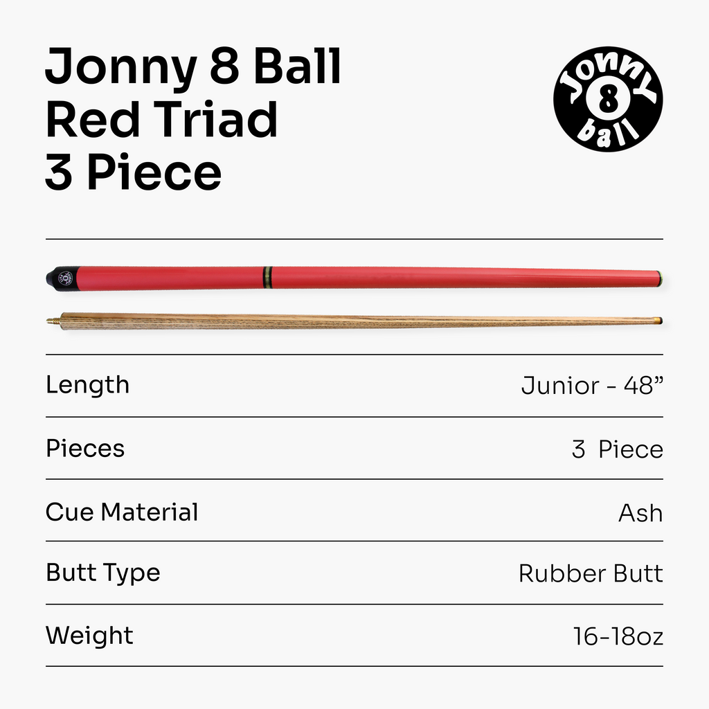 Jonny 8 Ball Triad 48-inch junior 3-piece cue