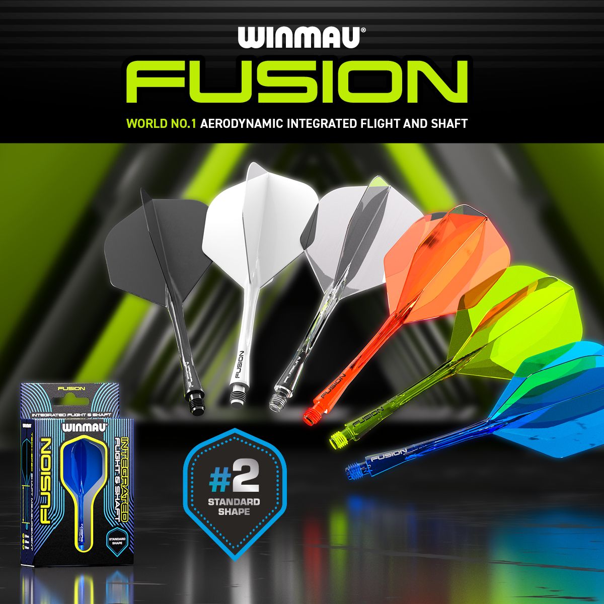 WINMAU Fusion Flight & Shaft Red #2