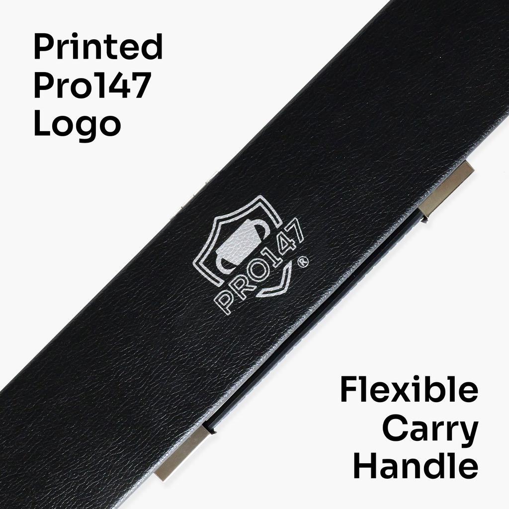 PRO147 Pearl Series Grey 57 Inch 3/4 Jointed Snooker Pool Cue and Case Set 9.5mm Pro Tip