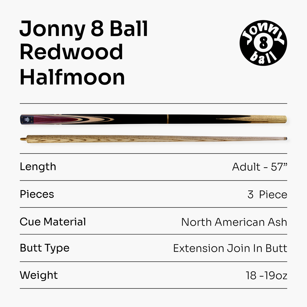 Jonny 8 Ball adjustable 57-inch 3-piece cue