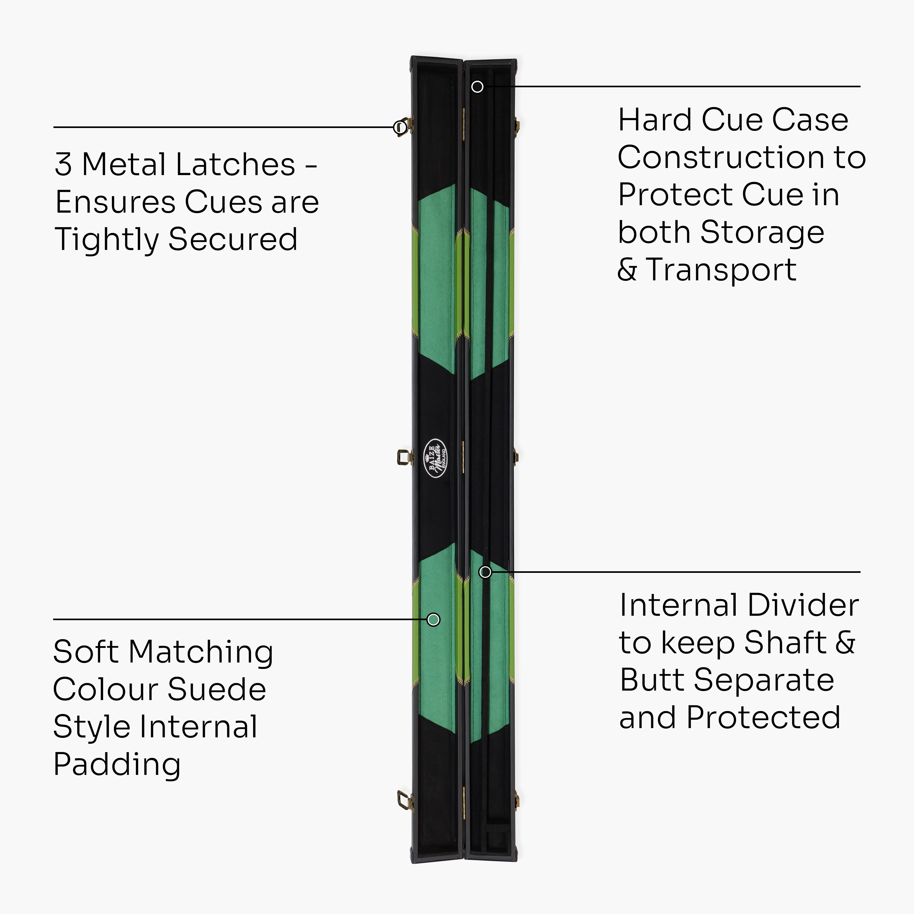 Baize Master Arrow 3/4 cue case