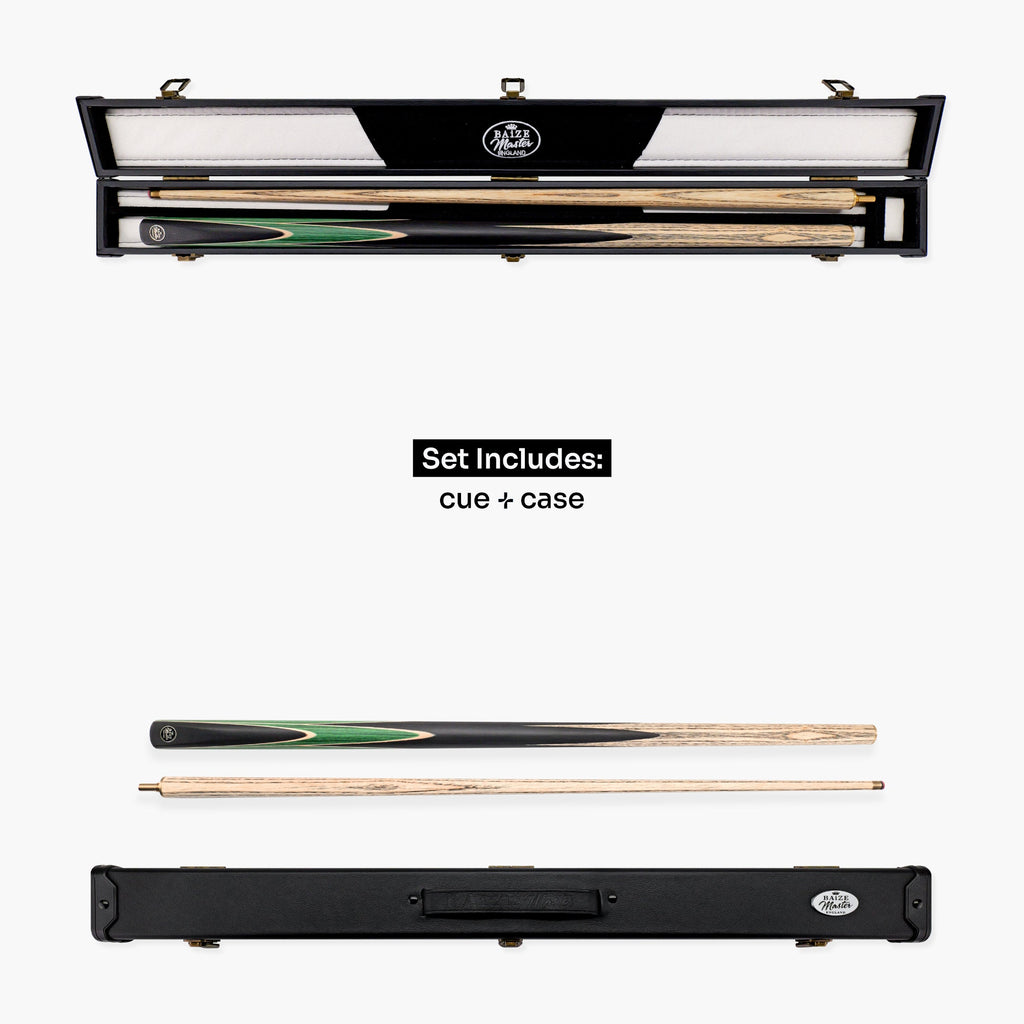 Baize Master Crucible cue and case set - 9.5mm tip