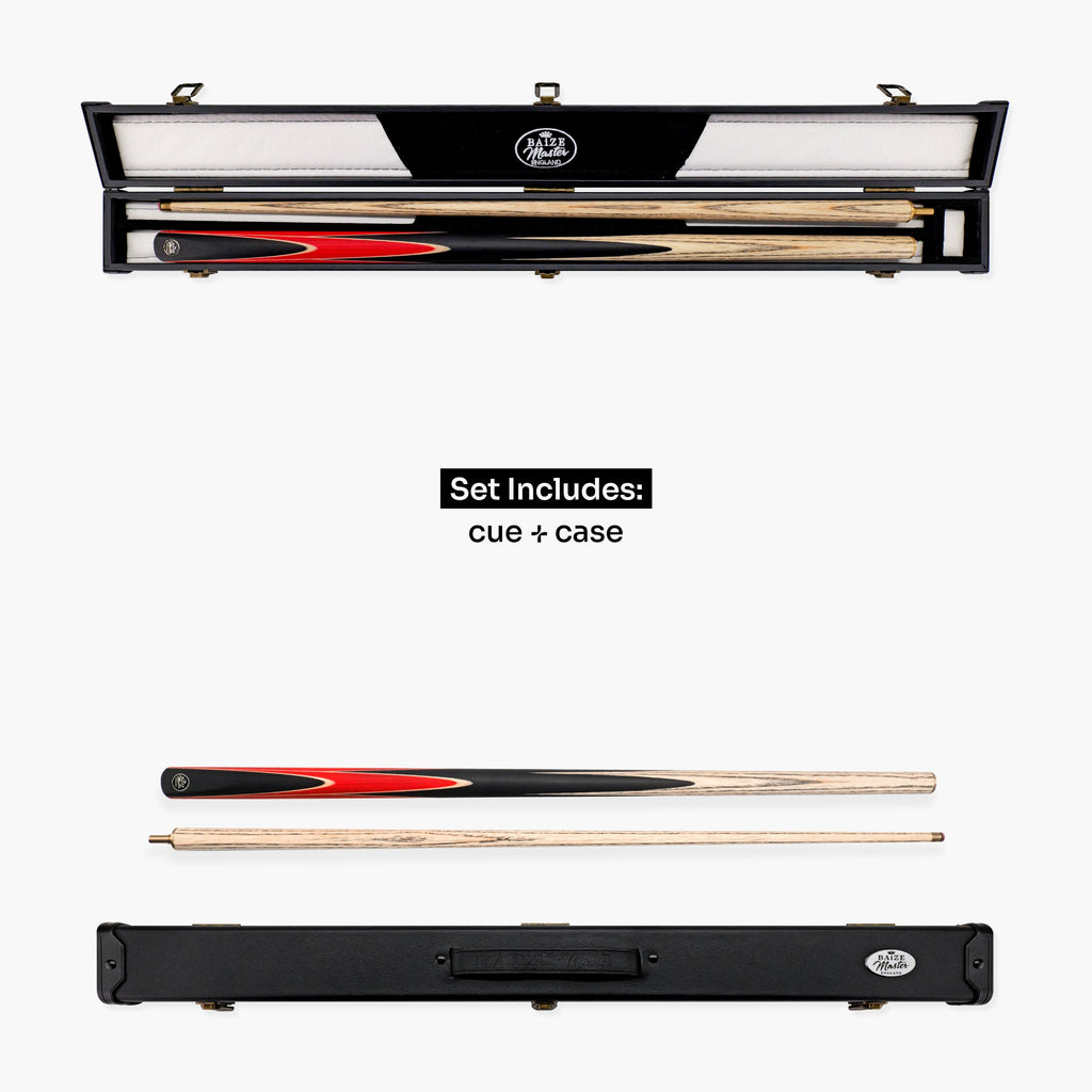 Baize Master Crucible cue and case set - 9.5mm tip