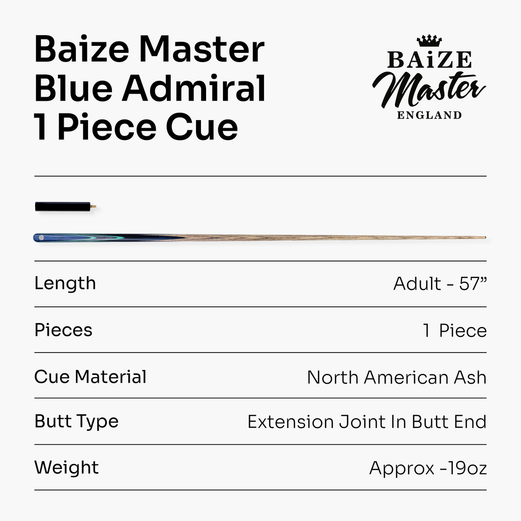 Baize Master Blue Admiral 57-inch snooker cue