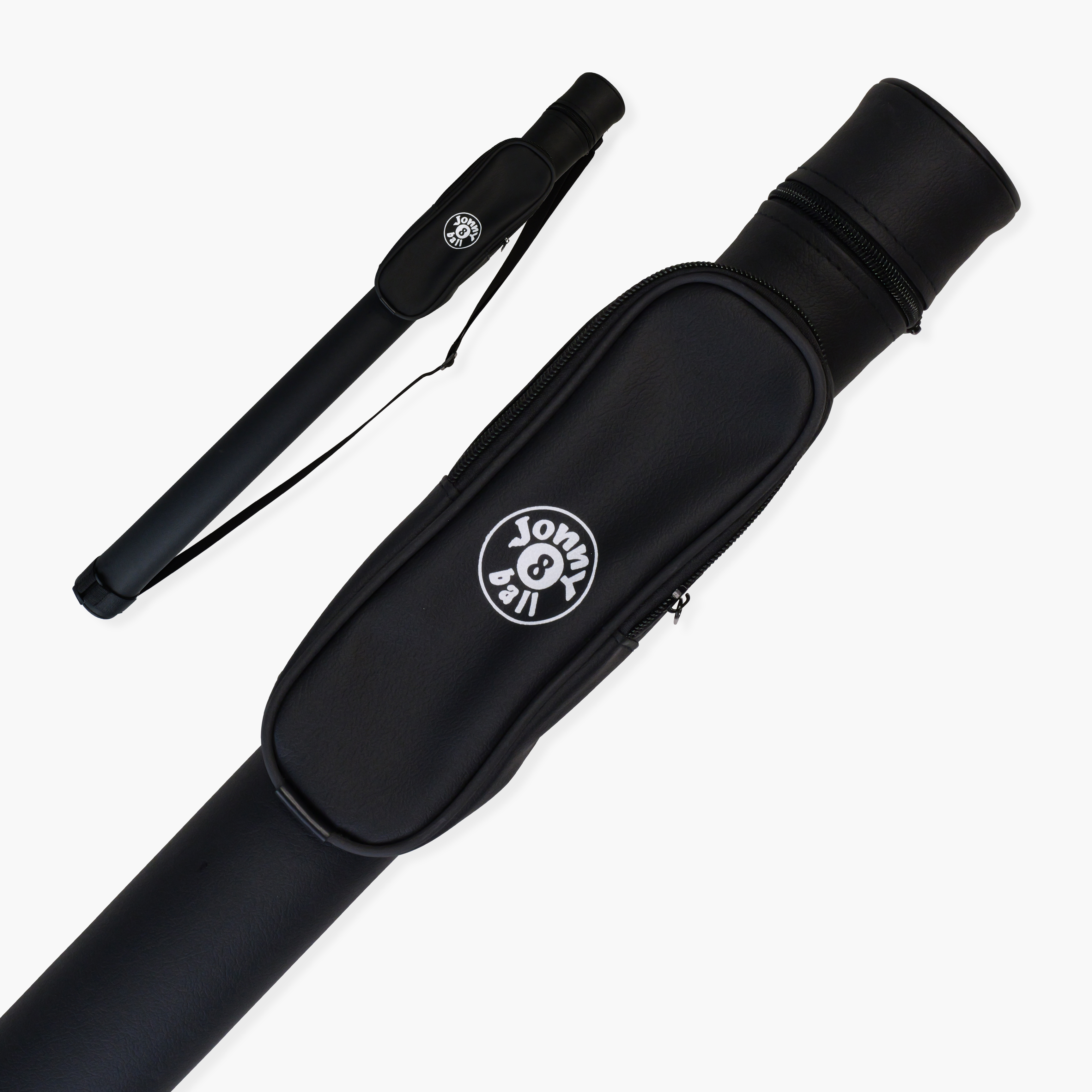 Jonny 8 Ball black tubular 2-piece cue case Cue + Case