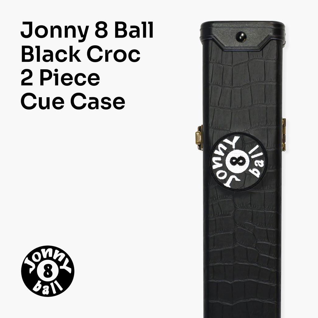 Jonny 8 Ball Black Croc 2-piece cue case