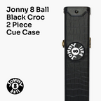 Jonny 8 Ball Black Croc 2-piece cue case