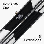 Baize Master black 3/4 cue case