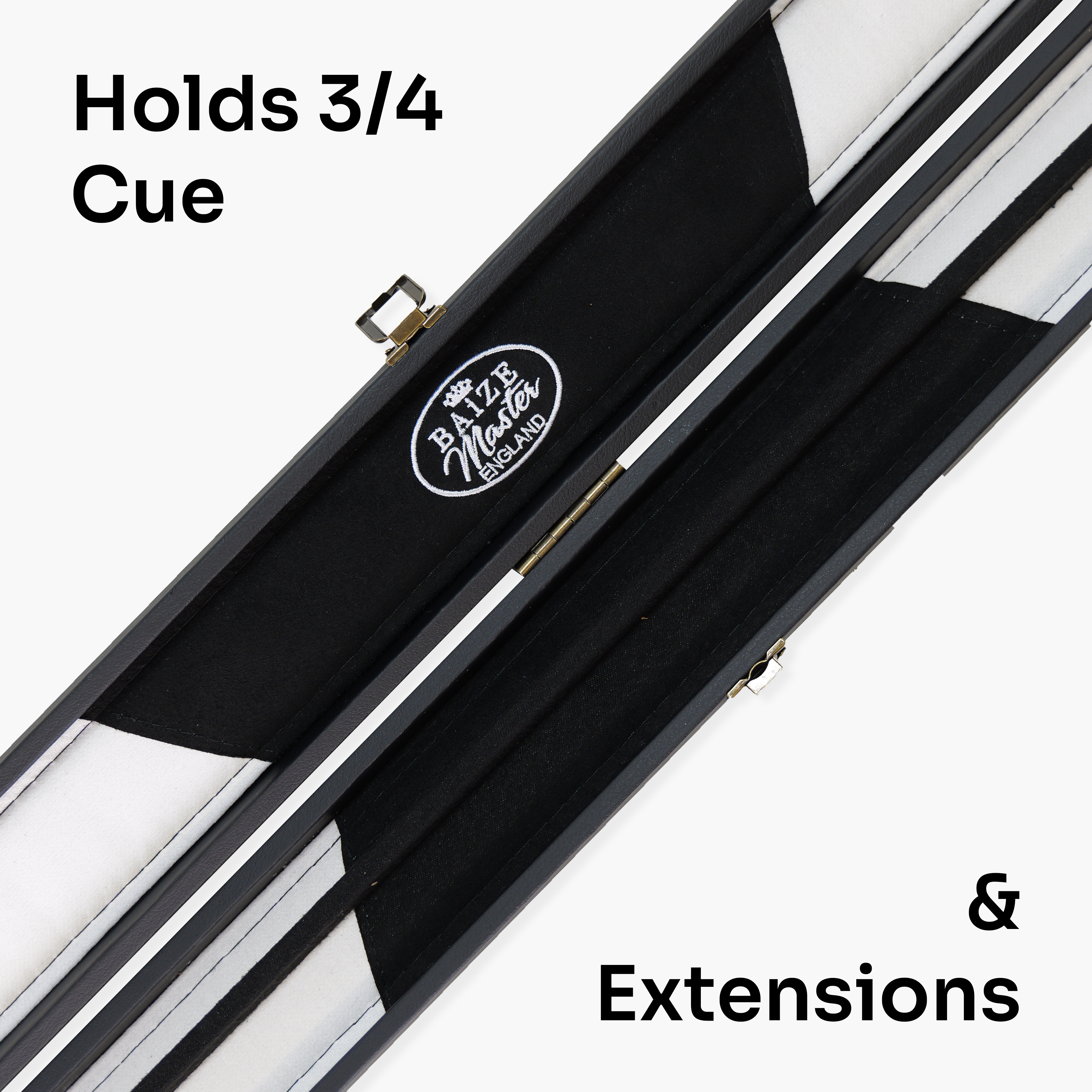 Baize Master black 3/4 cue case