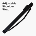 Jonny 8 Ball Black Tubular Cue Case + Shoulder Strap - Holds 2pc Snooker or Pool Cue